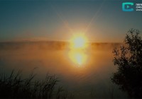 Рассвет на озере в Смоленске