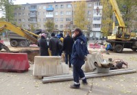 На месте аварии теплосети на улице Соколовского начались восстановительные работы