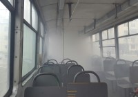 В Смоленске на ходу загорелся трамвай