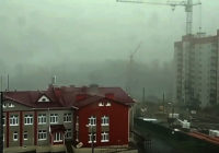 Опубликовано видео падения строительного крана в пригороде Смоленска
